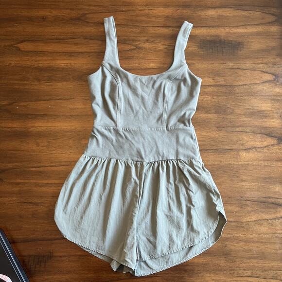 Woman’s Forever 21 Size S Army Green Romper, One Piece, Athleisure Comfy Vaca - Picture 1 of 10